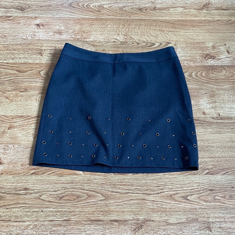 The Limited Black Mini Skirt Grommet Detail A-Line Size 2